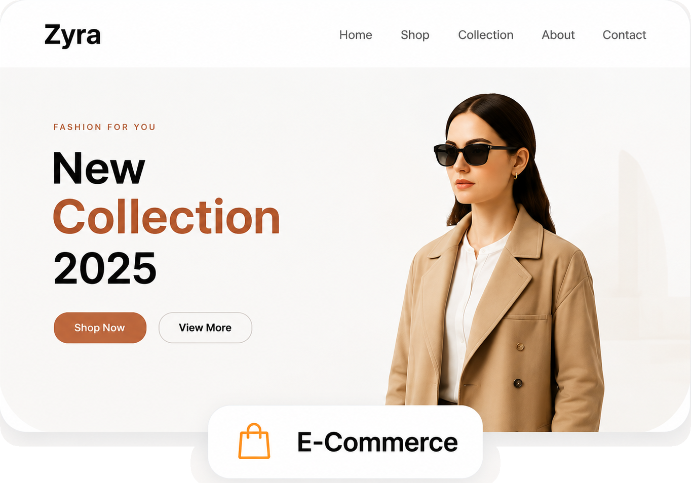 E-commerce fashion website preview