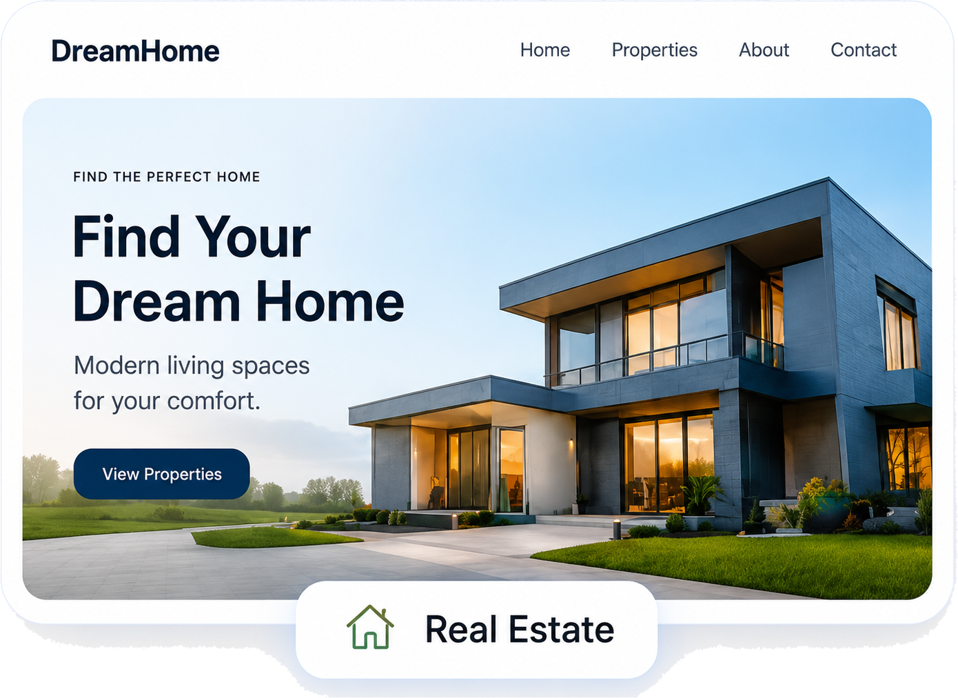 Real-estate website preview