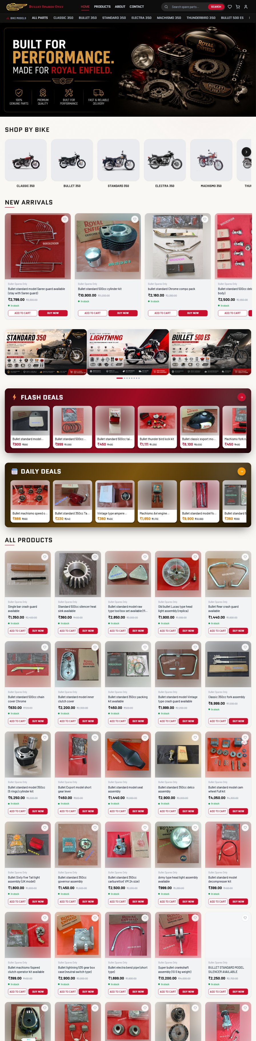 Bullet Spares Only — full site preview