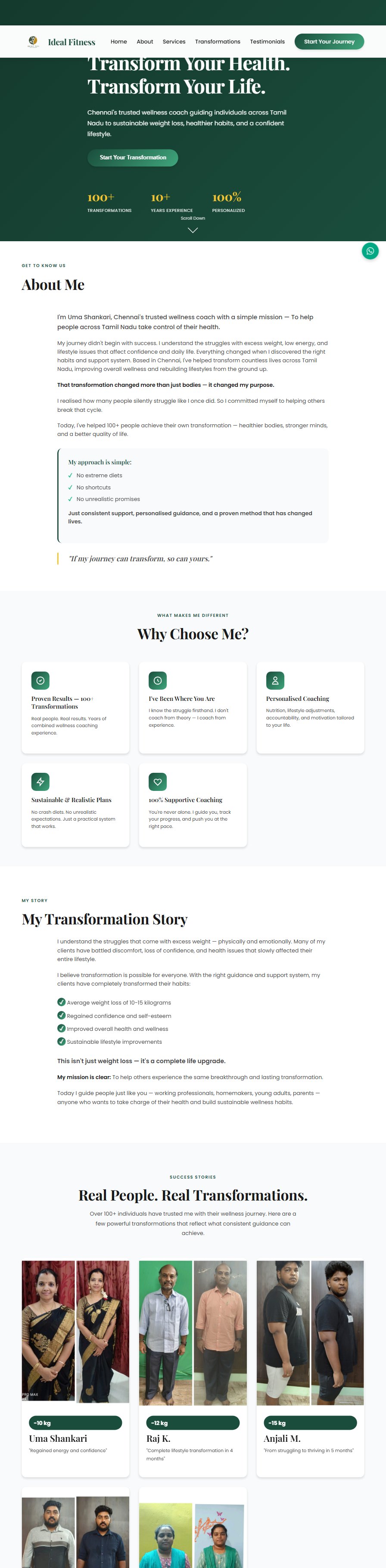 Ideal Fitness — full site preview