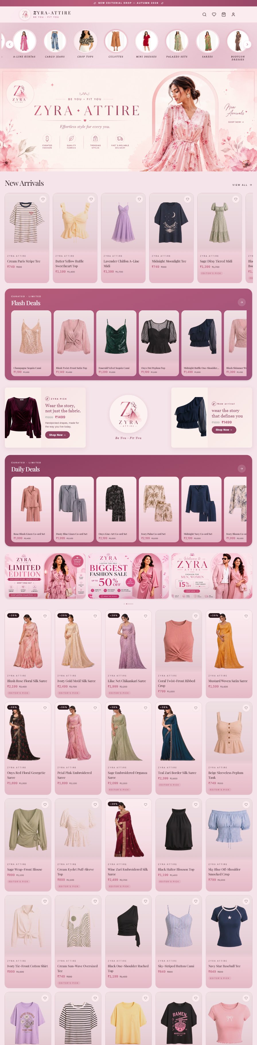 Zyra Attire — full site preview